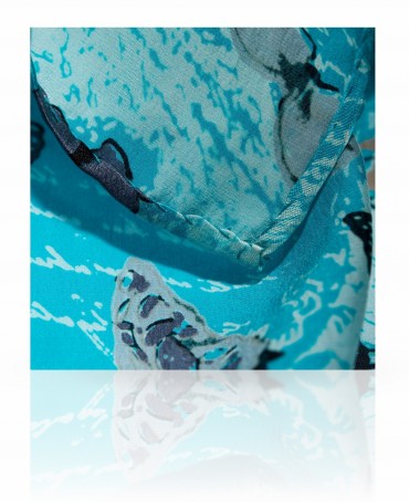 Шейный Платочек Женский SS-VINTAGE.BUTTERFLY/TURQU